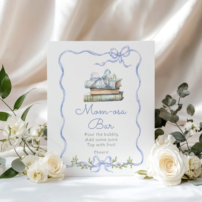 Poster Bar Momosa Novo capítulo chá do bebê arco azul (Criador carregado)