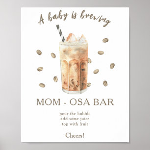 Poster Bar Momosa para criação de café gelado