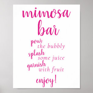 Poster Bar Momosa Simples   Laranja Fall Qualquer sinal d