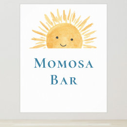Poster Bar Momosa - Sinal de Chá de fraldas à face do Sol