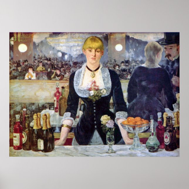 Pôster Bar na Folies-Bergere por Edouard Manet (Frente)