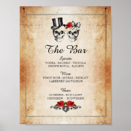Pôster Bar Rústico - Símbolo de Halloween Recepção de cas