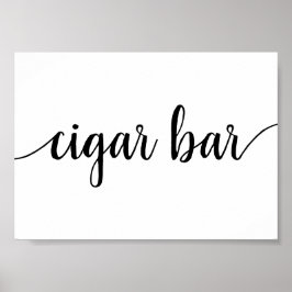 Poster Bar Simples de Cigarro | Script Preto Qualquer Sin
