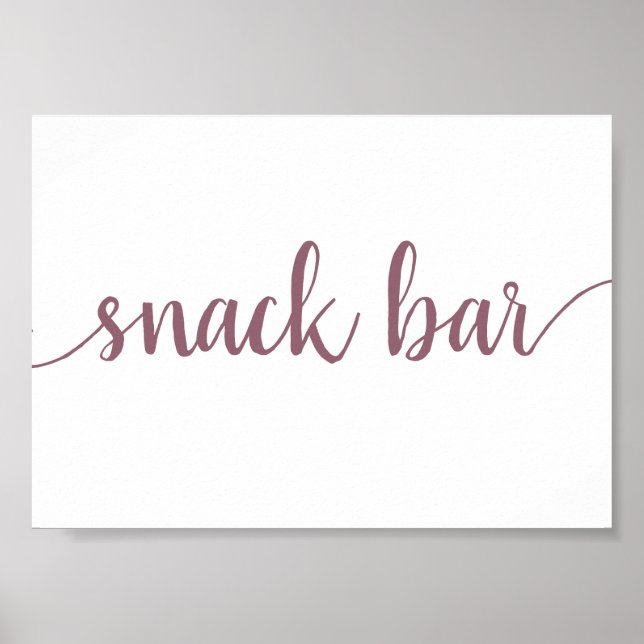 Poster Bar Simples | Mauve Rosa Qualquer Sinal De Evento (Frente)