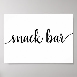 Poster Bar Simples   Script Preto Qualquer Sinal De Event