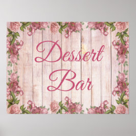 Poster Bar Sinalizador de Rosa Rosas Bonito Floral Poste