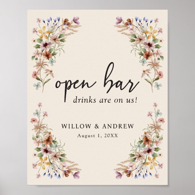 Poster Bar Vintage Boho (Frente)