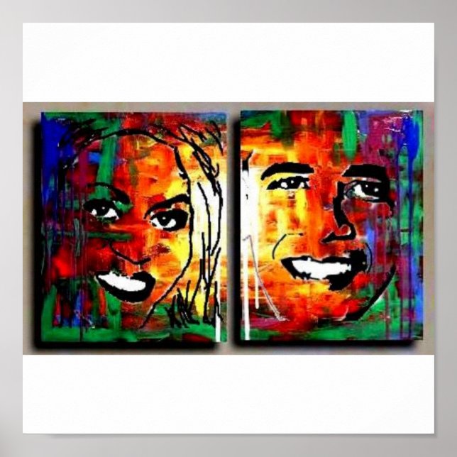 PÔSTER BARACK MICHELLE OBAMA PRESIDENTE PRESIDENTE (Frente)