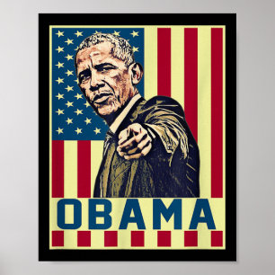Poster Barack Obama 44 dos EUA Presidente Pop Art Vintage
