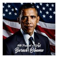 Barack Obama 44 Presidente e Fflag dos EUA