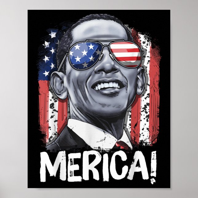 Poster Barack Obama 4 De Julho Homens Da Merica Mulheres  (Frente)