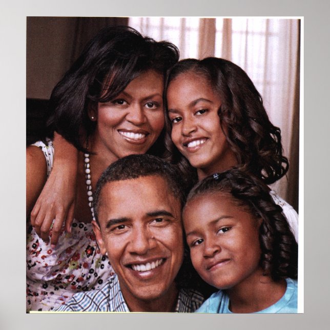 Pôster Barack Obama & Family_ Poster_por Elenne (Frente)