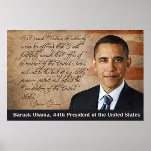 Poster Barack Obama, juramento de gabinete