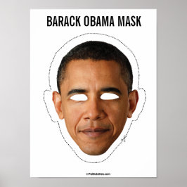 Pôster Barack Obama Mask Cutout