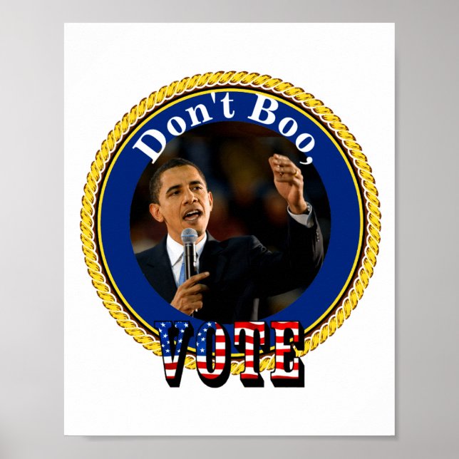 Poster Barack Obama Não Vai Votar  (Frente)