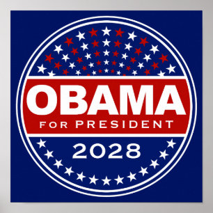 Poster Barack Obama Presidente 2028