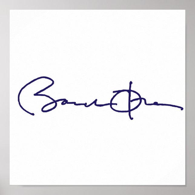 Poster Barack Obama Signature (Frente)