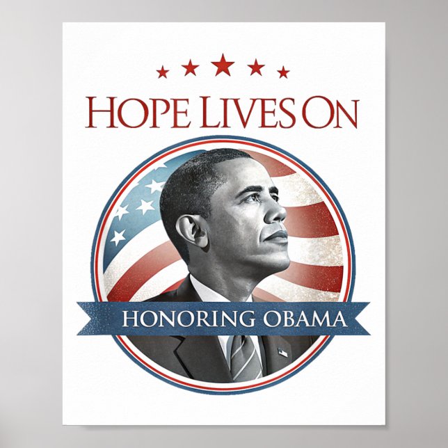 Poster Barack Obama Tribute Art Hope Lives On T-shirt.png (Frente)