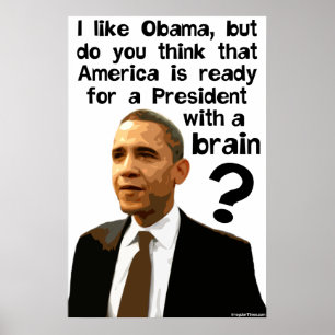 Poster Barack Obama - Um Presidente Com Um Cérebro
