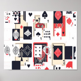 Poster Baralho de Cartas Arte Contemporânea Moderna