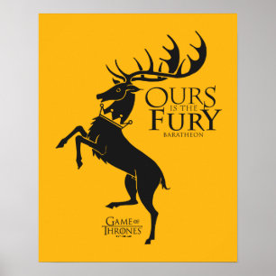 Poster Baratheon Sigil - A nossa é a Fúria