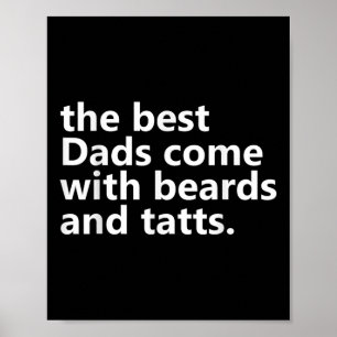 Poster Barba De Pai E Tatuagens Para Homens - Tatuagem _