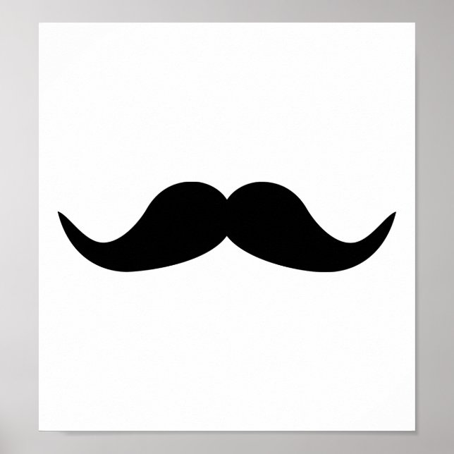 Pôster Barba Engraçada de bigode (Frente)