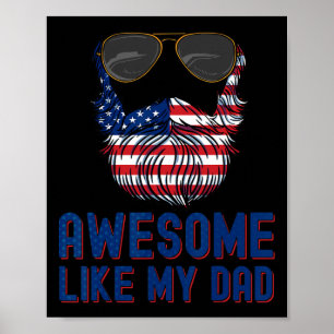 Poster Barba Incrível Como Meu Pai 4 De Julho Patriota