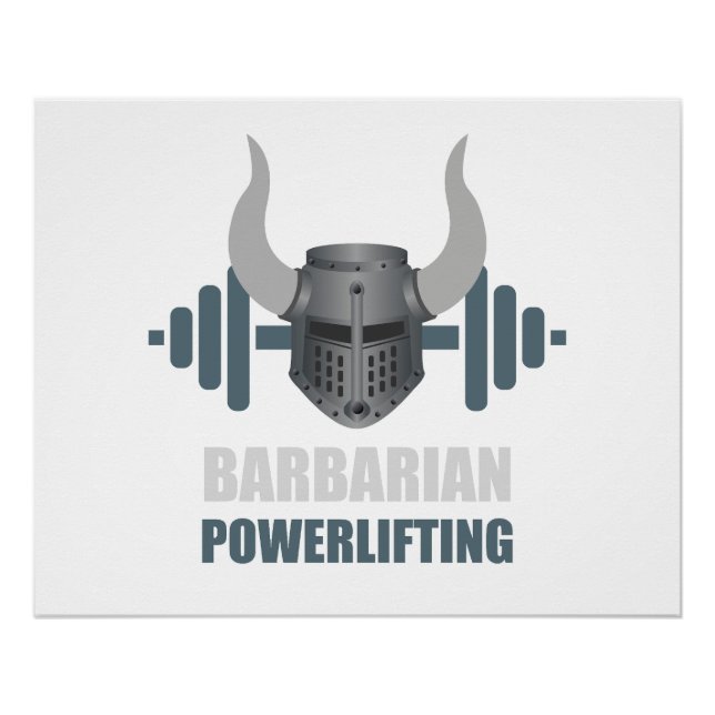 Pôster Barbarian Warrior Powerlifting Workout (Frente)