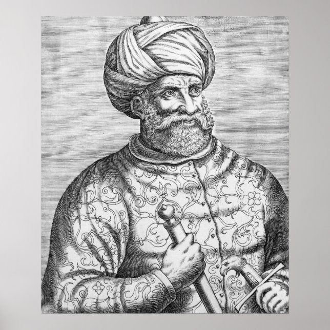 Pôster Barbarossa, ilustração de Andre Thevet (Frente)