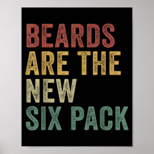 Poster Barbas São O Novo Six Pack Homens Barbados Engraça