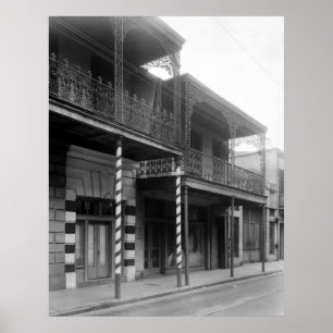 Pôster Barbearia de Nova Orleans, anos 30