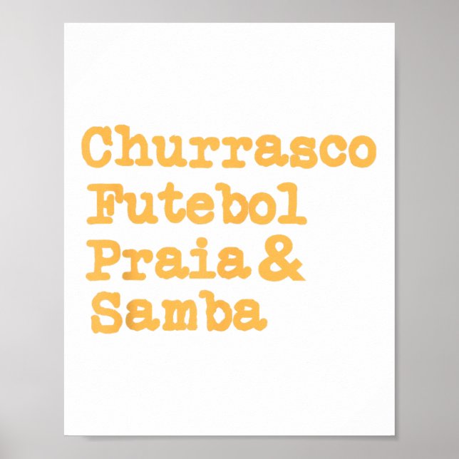 Poster Barbecue Brasil Brasil Churrasco Fut (Frente)