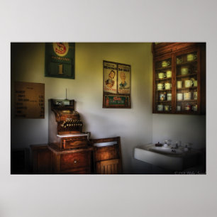 Pôster Barbeiro - a caixa registadora