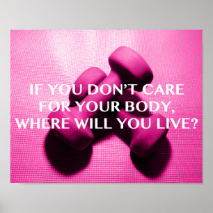 Pôster Barbells do halterofilismo das citações da