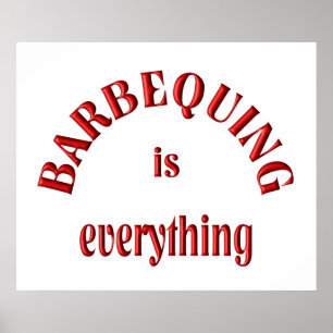 Pôster Barbequing é tudo