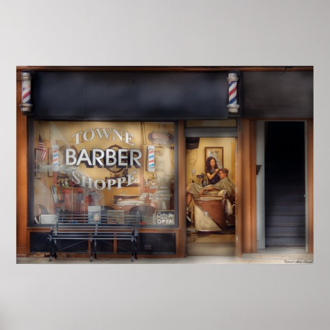 Poster Barber - Cortar o cabelo (Frente)