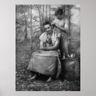 Poster Barber - WWII - Corte de Cabelo GI