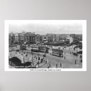 Pôster Barca de Guinness dos anos 30 de Dublin Ireland em