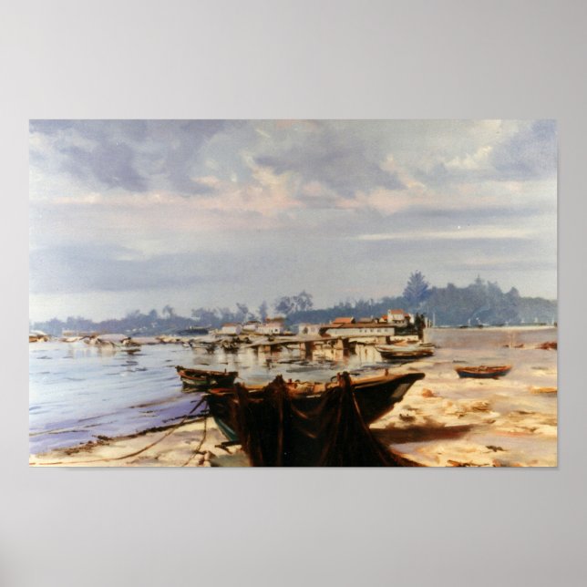 Pôster Barca en la playa (Frente)