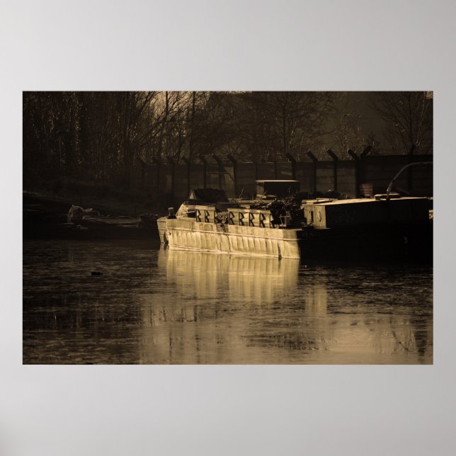 Pôster Barcaça de Trabalho (Frente)