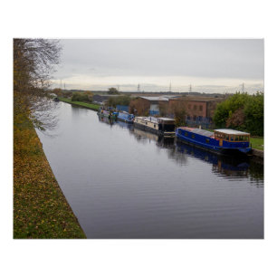 Pôster Barcaças no Canal Knottingley e Goole