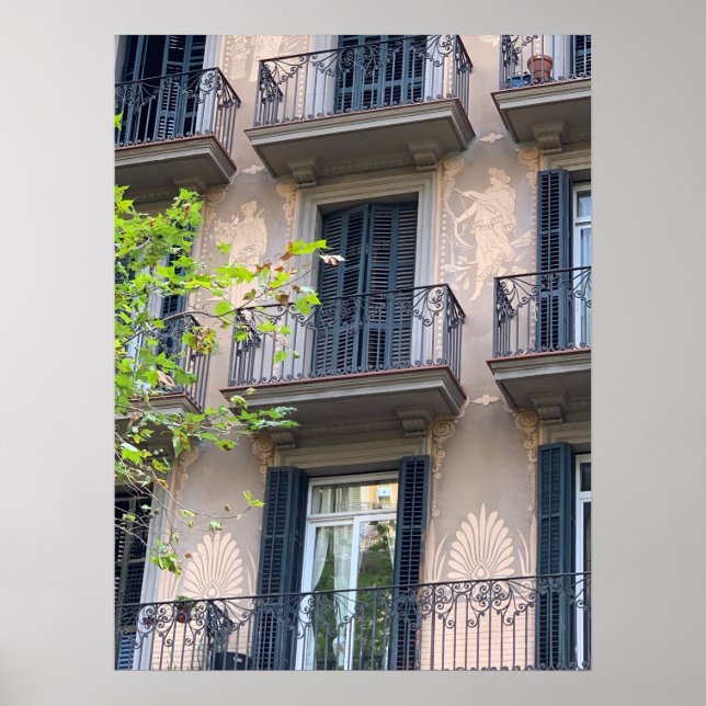 Poster Barcelona Balconies (Frente)