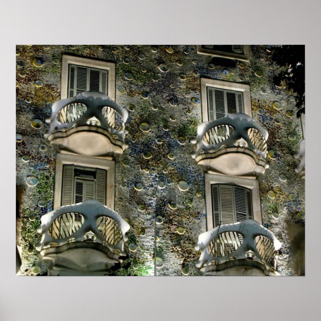 Pôster Barcelona. Casa Batllo. (Frente)