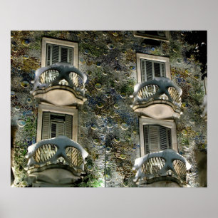 Pôster Barcelona. Casas Batllo.