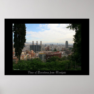 Poster Barcelona City View
