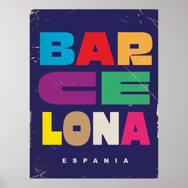 Poster Barcelona Espania (Frente)