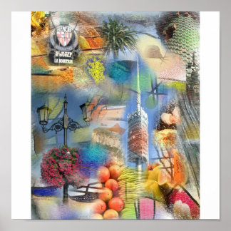 Poster Barcelona Gaudi