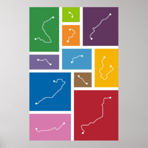 Pôster Barcelona - Paletas de Trânsito