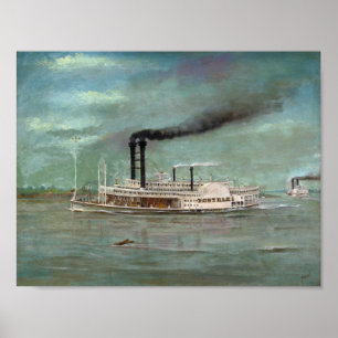 Pôster Barco a vapor Robert E. Lee Pintura